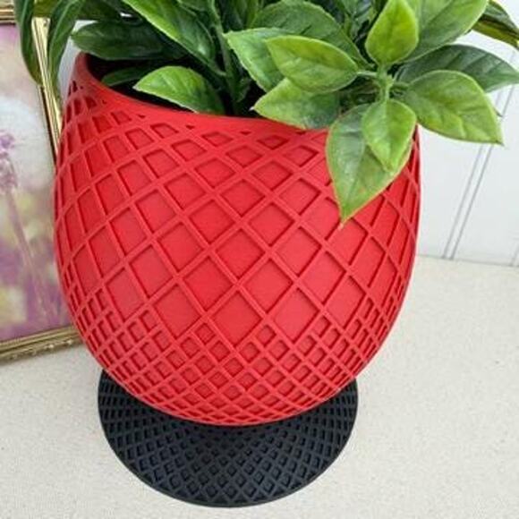 The Miro Planter, Indoor Flower Pot, Tabletop Planter. Lattice Design - Picture 2 of 11
